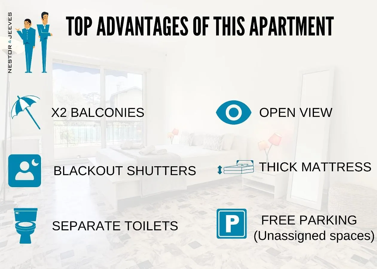 Nestor&Jeeves - Solar - Free Parking - Close Sea Nice Apartment
